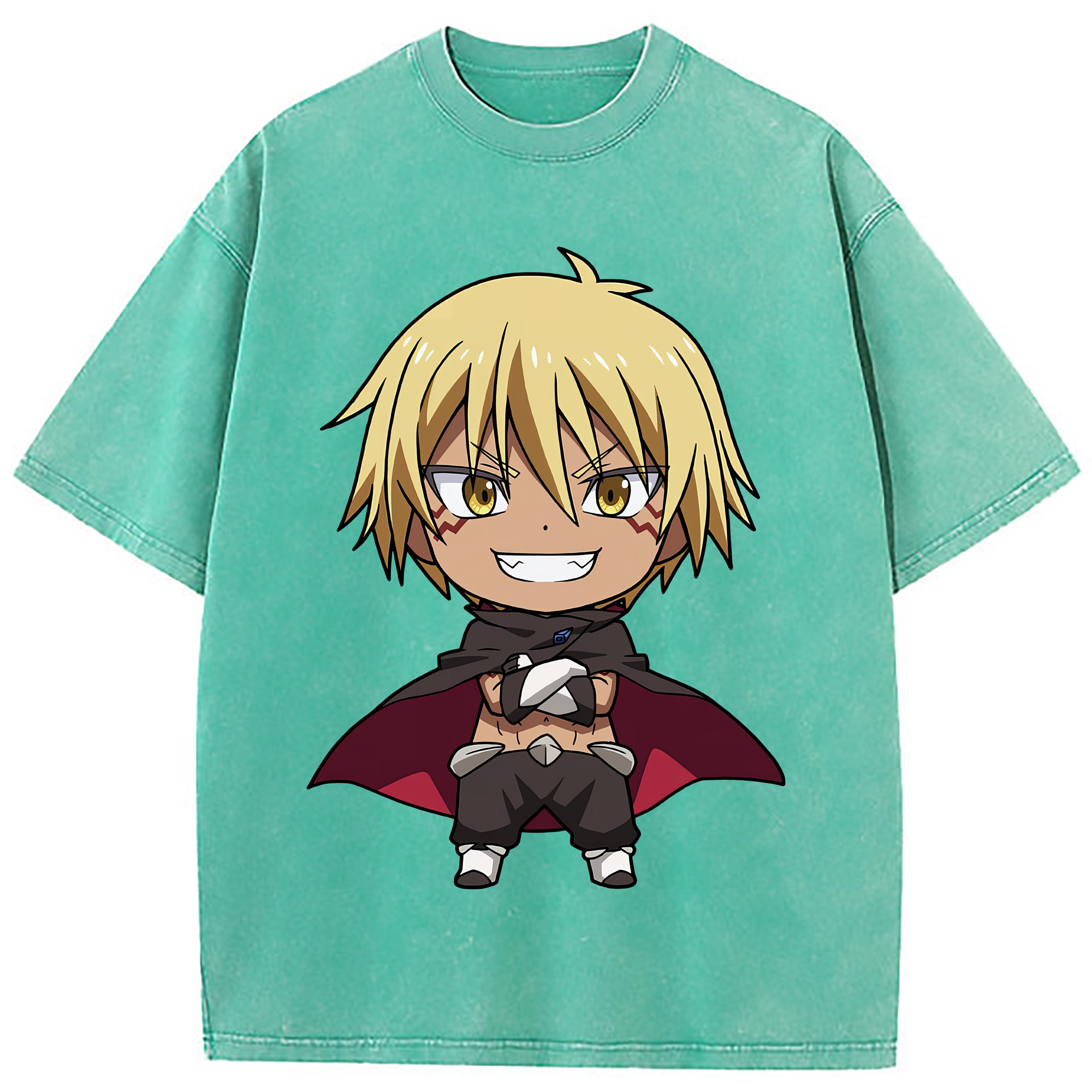 （画像用） 転スラ Regarding Reincarnated to Slime 綿100% ヴィンテージ風 半袖Tシャツ（フロントプリント）